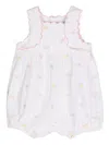 Tartine Et Chocolat Foral-embroidered Striped Body In White