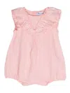 Tartine Et Chocolat Ruffled Linen Body In Pink
