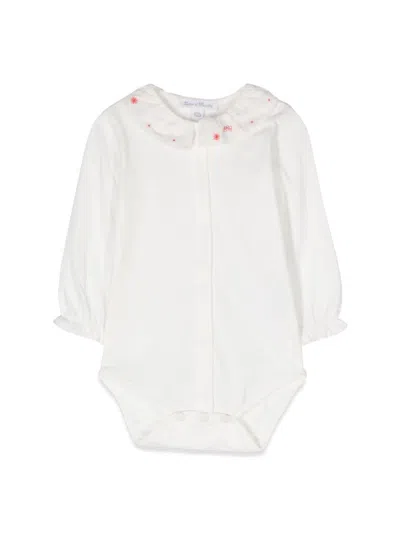 Tartine Et Chocolat Babies' Body10 Polo Sleeves Longues In White