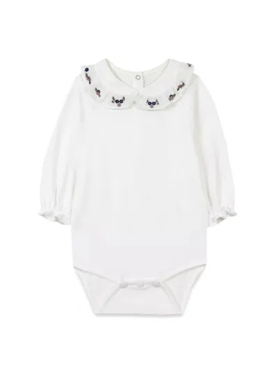 Tartine Et Chocolat Babies' Body3 Polo Sleeves Longues In White