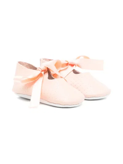 Tartine Et Chocolat Babies' Bow Ballerinas In Pink