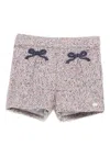 Tartine Et Chocolat Bow-detail Tweed Shorts In Pink