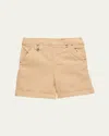 Tartine Et Chocolat Boy's Solid Shorts In Ocre