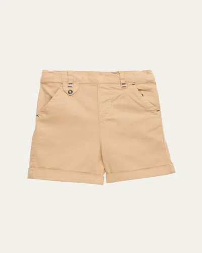 Tartine Et Chocolat Kids' Boy's Solid Shorts In Ocre