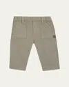 Tartine Et Chocolat Boy's Stretch Cotton Straight-leg Trousers In Green