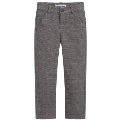 Tartine Et Chocolat Babies'  Boys Grey Check Trousers