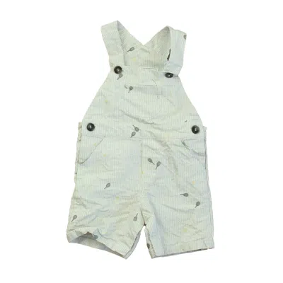 Tartine Et Chocolat Kids' Boys White Gray Tennis Rackets Overall Shorts
