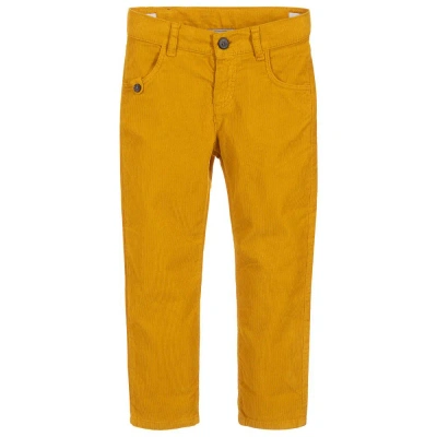 Tartine Et Chocolat Babies'  Boys Yellow Corduroy Trousers