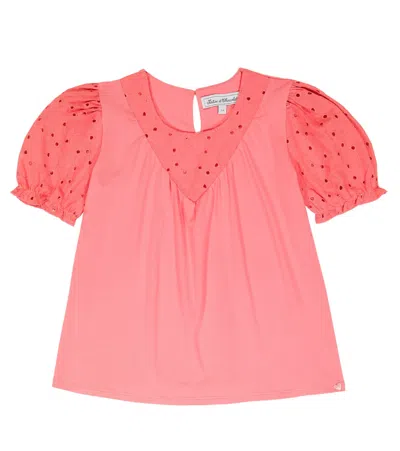 Tartine Et Chocolat Kids' Top Aus Einem Baumwollgemisch In Blush