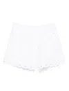 Tartine Et Chocolat Broderie-anglaise Linen Shorts In White