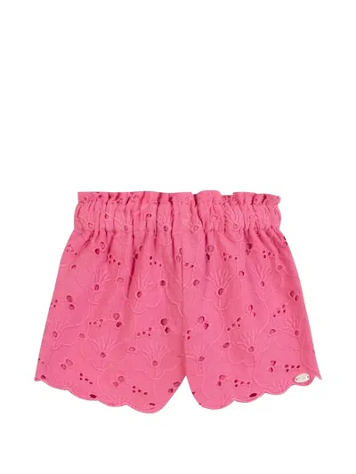 Tartine Et Chocolat Babies' Broderie-anglaise Scalloped Shorts In Pink