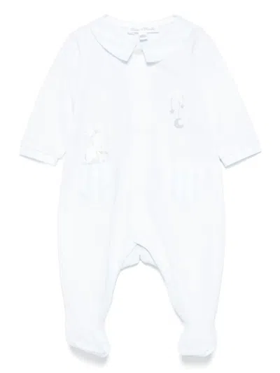 Tartine Et Chocolat Babies' Bunny-print Pajamas In Blue