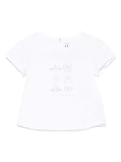 Tartine Et Chocolat Babies' Butterfly-print T-shirt In White