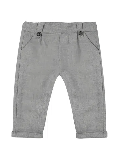 Tartine Et Chocolat Kids' Button Detail Trousers In Gray