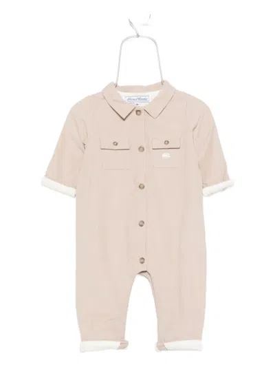 Tartine Et Chocolat Babies' Button-fastening Romper In Neutral