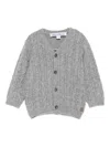 Tartine Et Chocolat Cable-knit Buttoned Cardigan In Gray