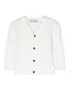 Tartine Et Chocolat Cable-knit Cotton Cardigan In Weiss