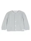 Tartine Et Chocolat Cable Knit Detail Cotton Cardigan In Blue