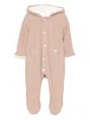 Tartine Et Chocolat Cable-knit Hooded Pajamas In Pink