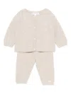 Tartine Et Chocolat Cable-knit Trousers (set Of Two) In Neutral