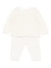 Tartine Et Chocolat Cable-knit Trousers Set In White