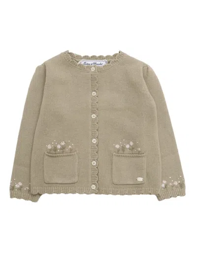 Tartine Et Chocolat Kids' Cardigan In Green