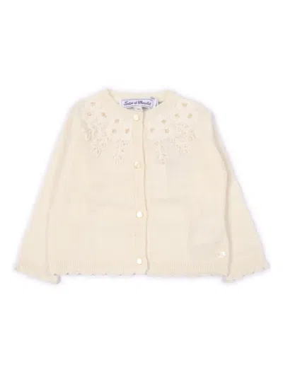 Tartine Et Chocolat Babies' Cardigan In Neutral