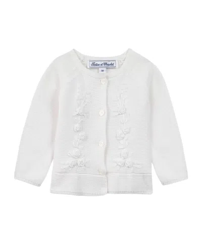 Tartine Et Chocolat Cardigan  In White