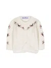 Tartine Et Chocolat Floral-embroidery Wool Cardigan In Multicolour