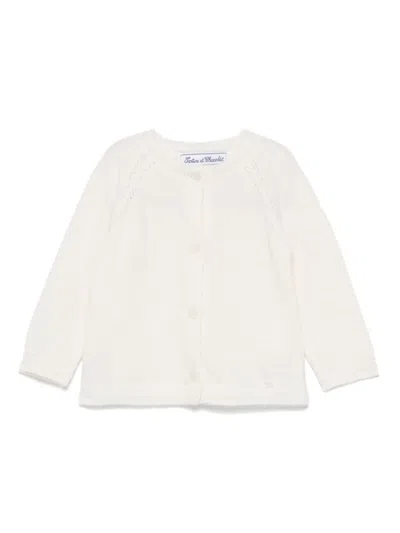 Tartine Et Chocolat Babies' Cashmere Cardigan In White