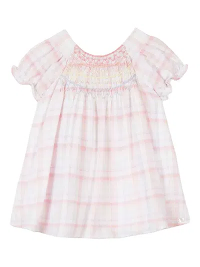 Tartine Et Chocolat Kids' Checked Dress In Pink
