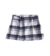 Tartine Et Chocolat Checked Wool-blend Skort In Blue