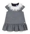 Tartine Et Chocolat Collared Houndstooth Dress In Gray