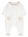Tartine Et Chocolat Girls Ivory Cotton Liberty Print Babygrow In White