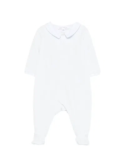 Tartine Et Chocolat Babies' Collared Rabbit Pajamas In White
