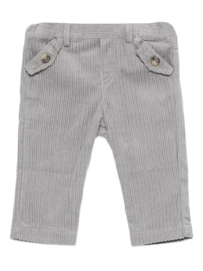 Tartine Et Chocolat Babies' Corduroy Button-detail Pants In Gray