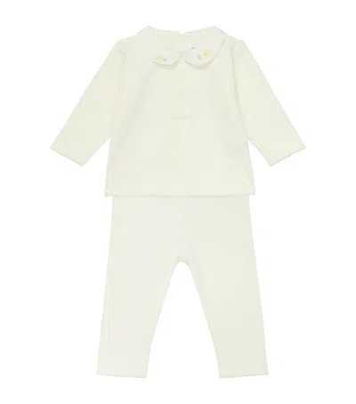 Tartine Et Chocolat Kids' Cotton-blend 2-piece Knitwear Set In White
