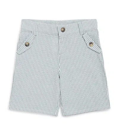 Tartine Et Chocolat Kids' Cotton-blend Chino Shorts In Green