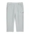 Tartine Et Chocolat Cotton-blend Crepe Stripe Trousers In Gray