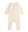 Tartine Et Chocolat Cotton-blend Embroidered Sleepsuit In Nude
