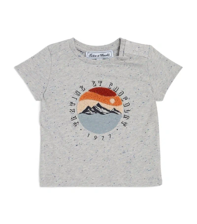 Tartine Et Chocolat Cotton-blend Embroidered T-shirt (3 Months-4 Years) In Grey