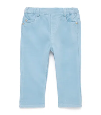 Tartine Et Chocolat Kids' Cotton-blend Needlecord Trousers In Blue