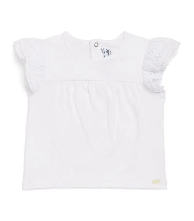 Tartine Et Chocolat Cotton-blend Ruffle T-shirt (3-36 Months) In White