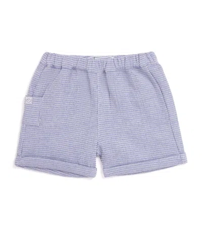 Tartine Et Chocolat Kids' Cotton-blend Striped Shorts In Blue