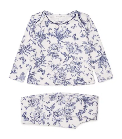 Tartine Et Chocolat Kids' Cotton-blend Toile De Jouy Pyjamas In Multi