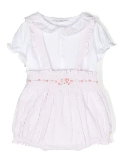 Tartine Et Chocolat Babies' Cotton Body And Shorties Set In Pink