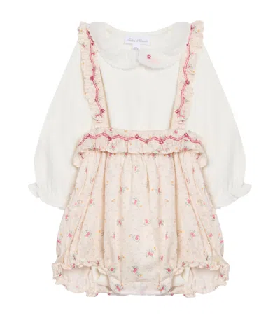 Tartine Et Chocolat Kids' Cotton Bodysuit And Bloomers Set In White