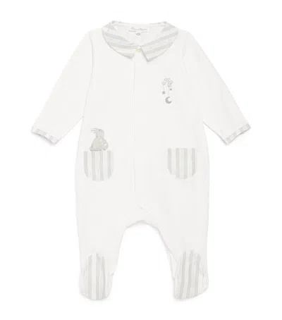 Tartine Et Chocolat Babies' Cotton Bunny All-in-one In Grey