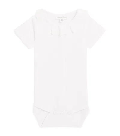 Tartine Et Chocolat Kids' Cotton Collar Bodysuit In White