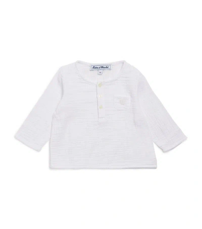 Tartine Et Chocolat Kids' Cotton Collarless Shirt (3-48 Months) In White